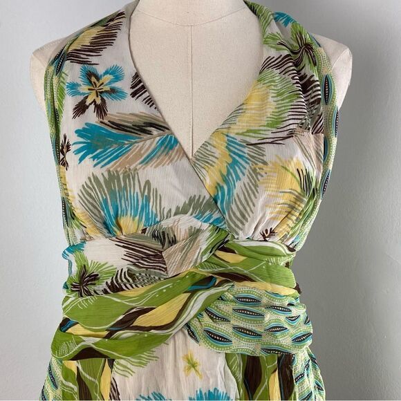 Bisou Bisou Y2K Halter Top Floral Whimsical Fairy Boho 70s Gypsy Hippie Large - Picture 12 of 13